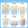 #111-Swimming Puppy 6 Piece Set （Mini + Small Medium Large + Cylinder + Bra）