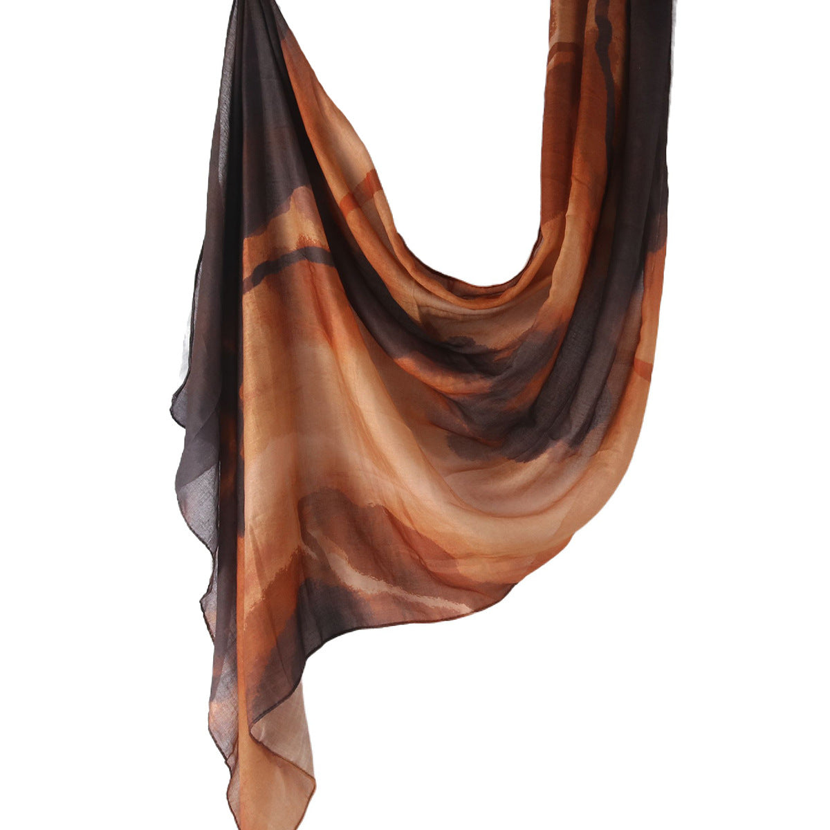 WJ001  Printed Tie-Dye Polyester Long Hijab