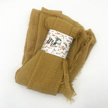 WJ01  Plain Seersucker Crinkle Fringe Edge Large Hijab