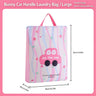 #114-Fine Mesh 3D Handle Pink Car Large （40*50*10cm）
