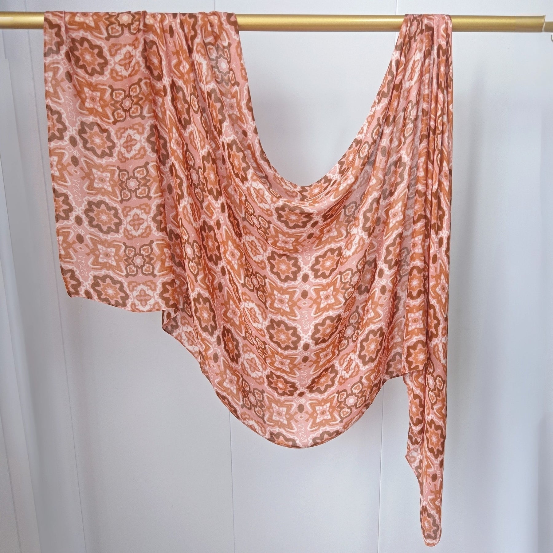 JB020  Fashion Single Stitch Printed Modal Hijab