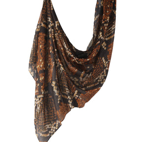 WJ001  Printed Tie-Dye Polyester Long Hijab