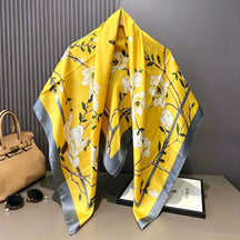 S11001  110*110 cm Printed Silk-Look Large Square Scarf