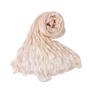 WJ090  Plain breathable bright silk bubble crepe hijab