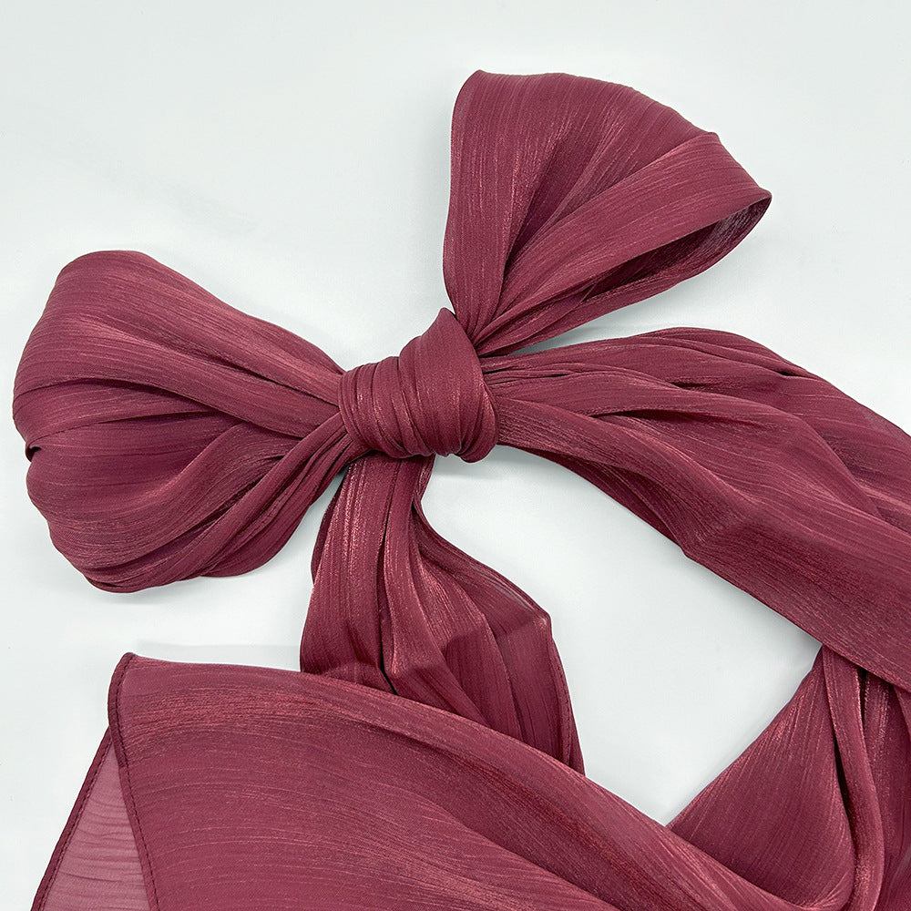 JS005  Island Satin Crepe Long Scarf