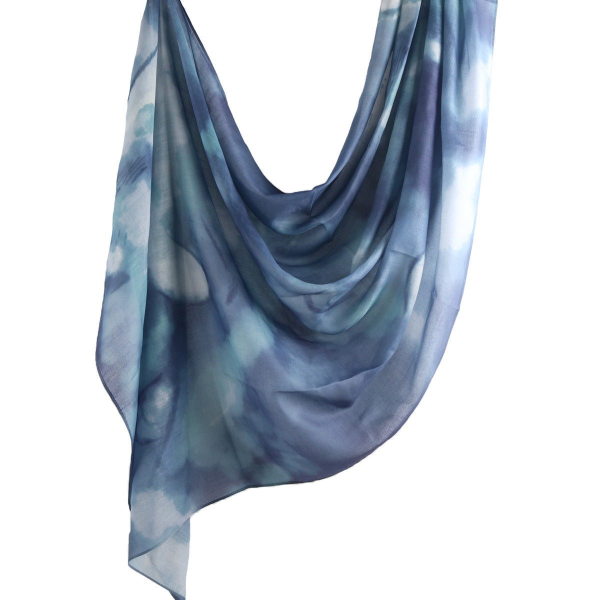 WJ001  Printed Tie-Dye Polyester Long Hijab