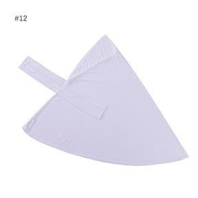 MSL022  Plain Modal Jersey Adjustable Undercap Hijab with Tie & Button Closure