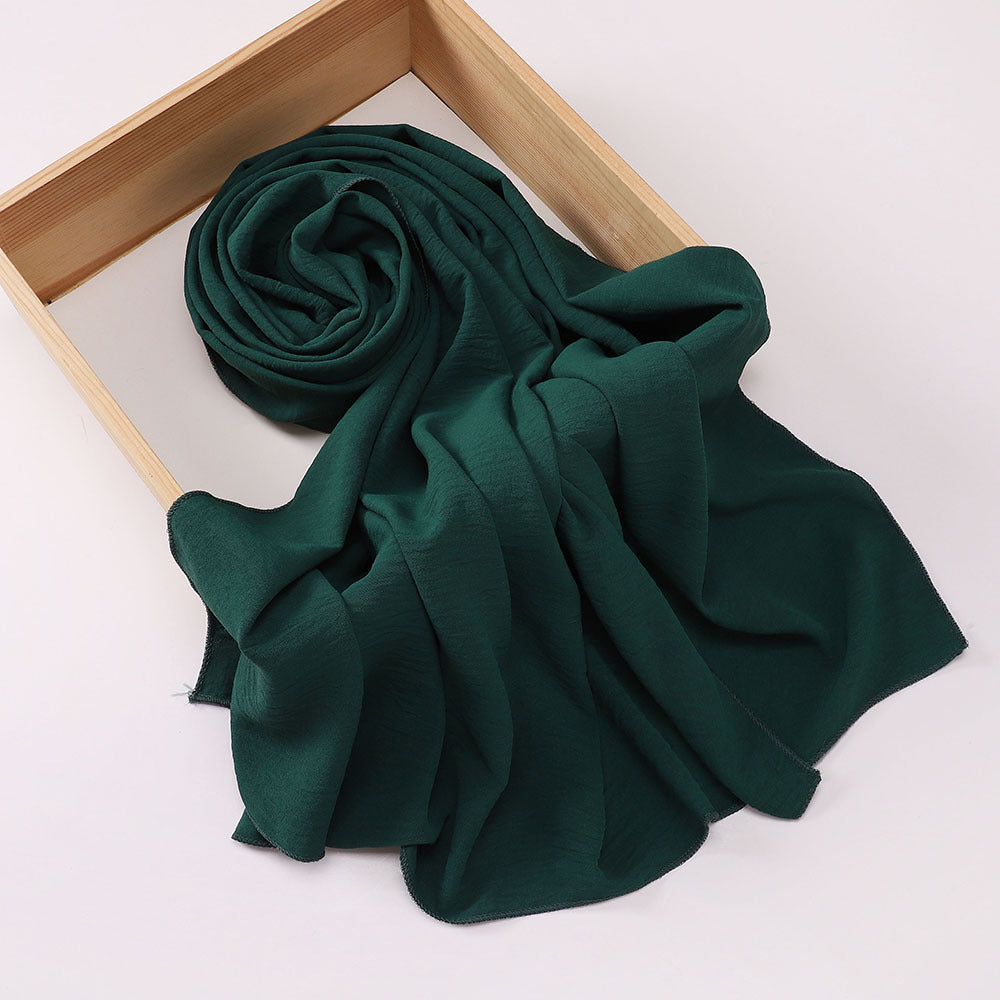 MSL426   Imitation cotton and linen pleated hijab