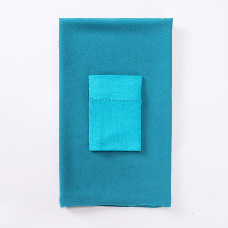 MSL288 Plain Jersey Chiffon Pearl Hijab Undercap