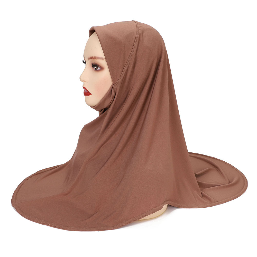 MSL352Double layer round edge headscarf high elastic gauze scarf