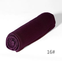 GRD14  Plain Asymmetric Mercerized Cotton Jersey Wrap Hijab