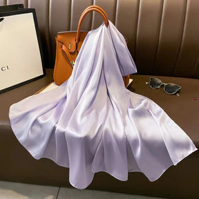 sd236  Solid color imitation silk sunscreen beach towel