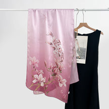 FSHHE  Elegant Versatile 100% Mulberry Silk Printed Scarf