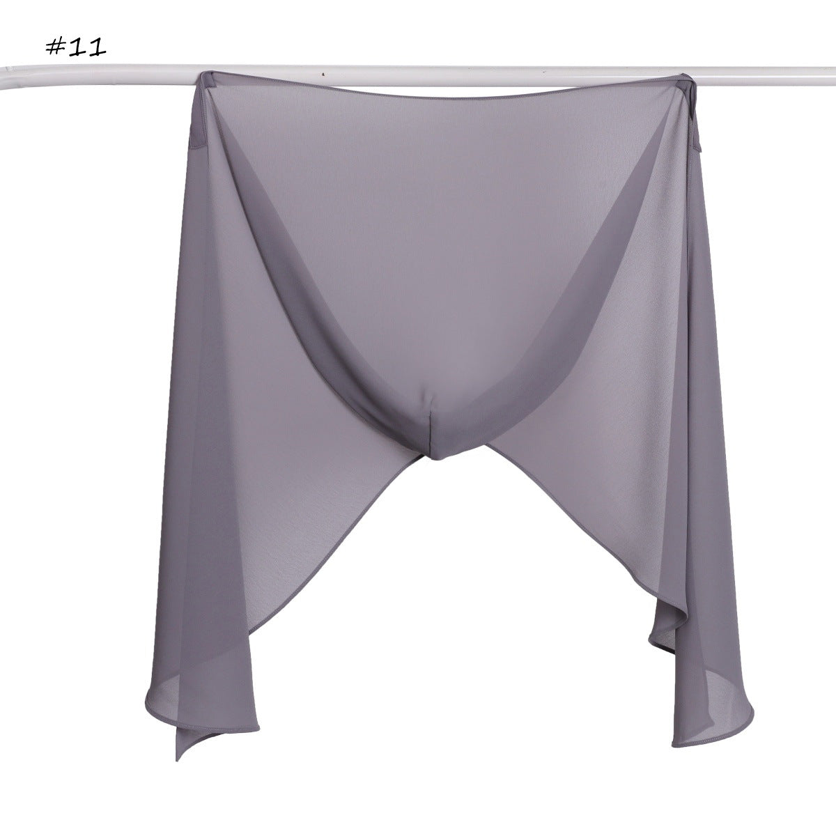 YZ317  Plain Pearl Chiffon Hijab with Built-in Magnetic Closure