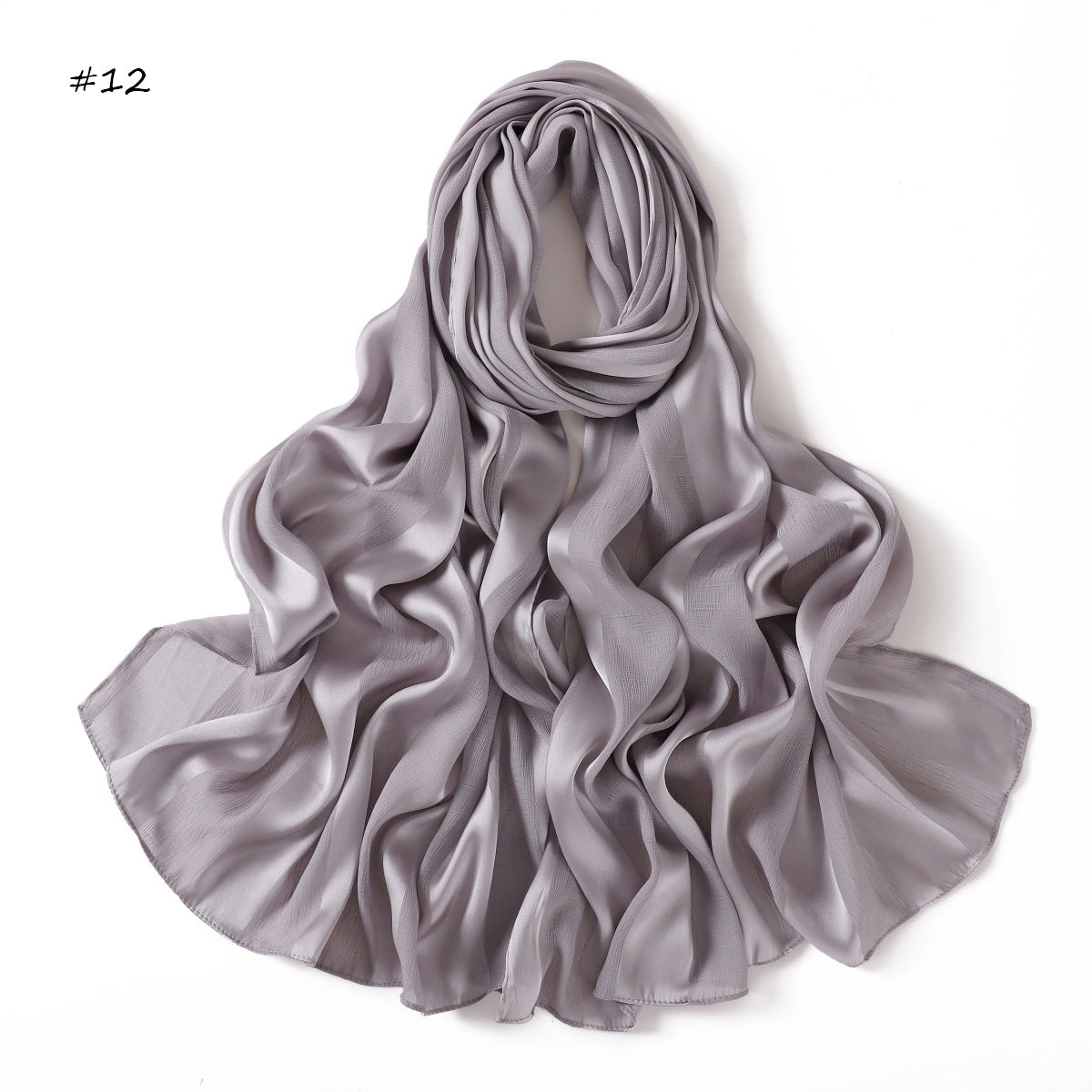 YZ291  Striped Satin Long Scarf Shawl