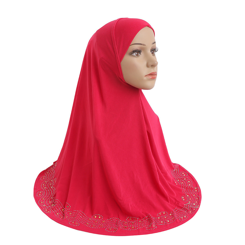 H001 Glass drill plain instant hijab