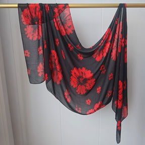 JB020  Fashion Single Stitch Printed Modal Hijab