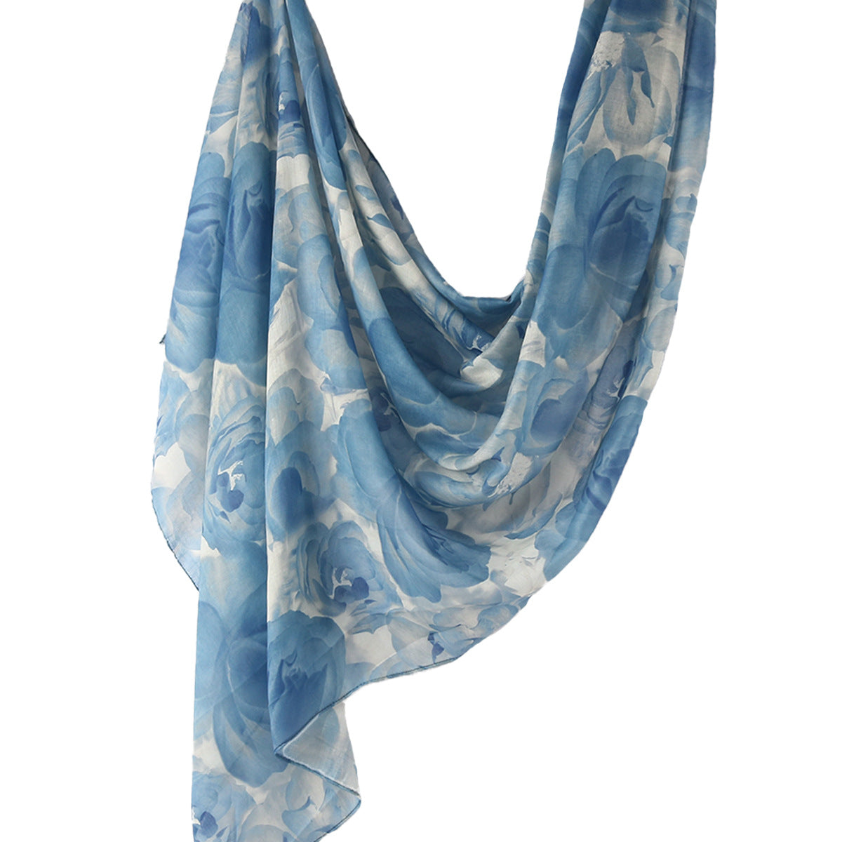 WJ001  Printed Tie-Dye Polyester Long Hijab