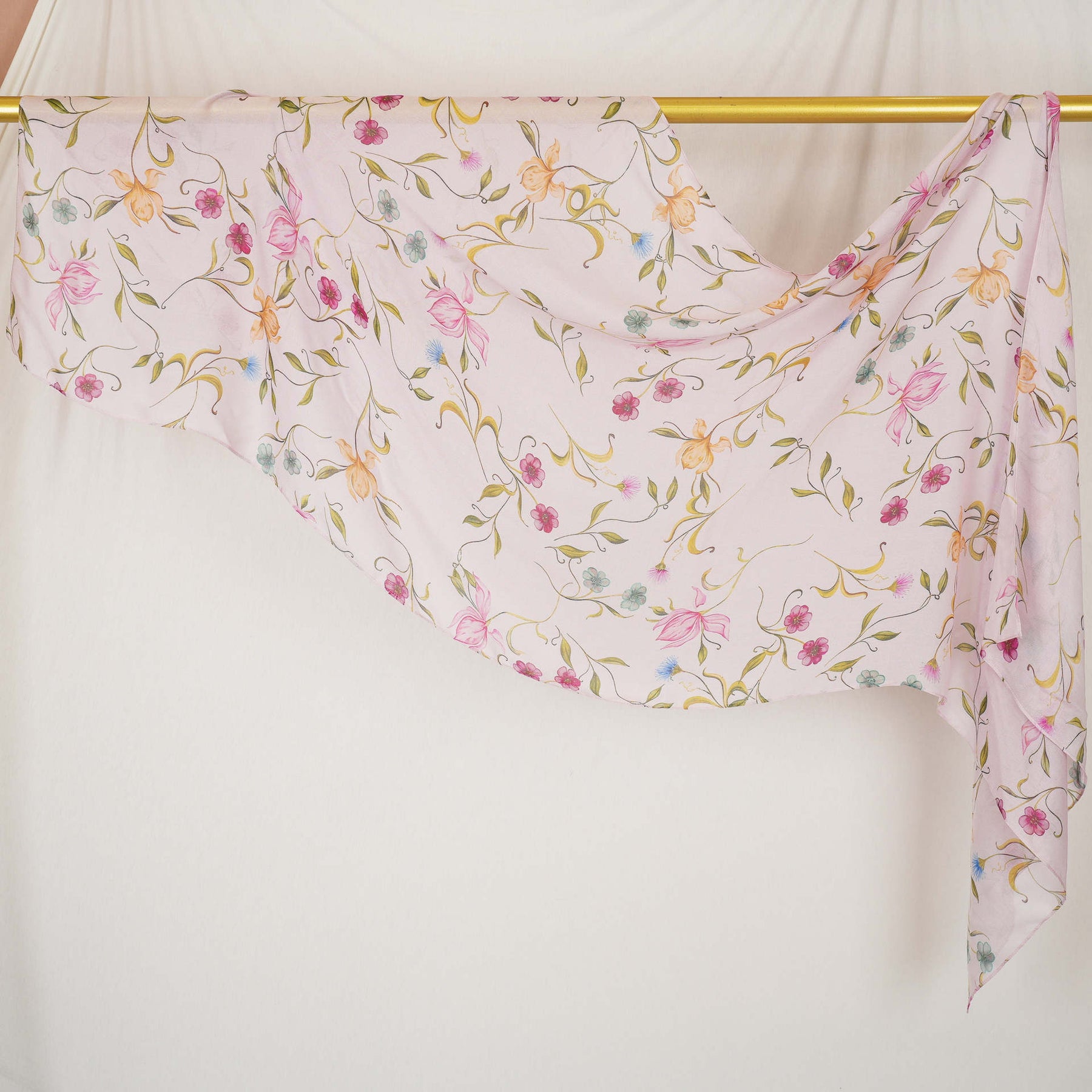 DL002  Double-Sided Modal Printed Single-Stitch Right-Angle Rolled-Edge Hijab