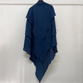 21903  Plain Polyester Triple-Layer Fresh Sweet Khimar Hijab