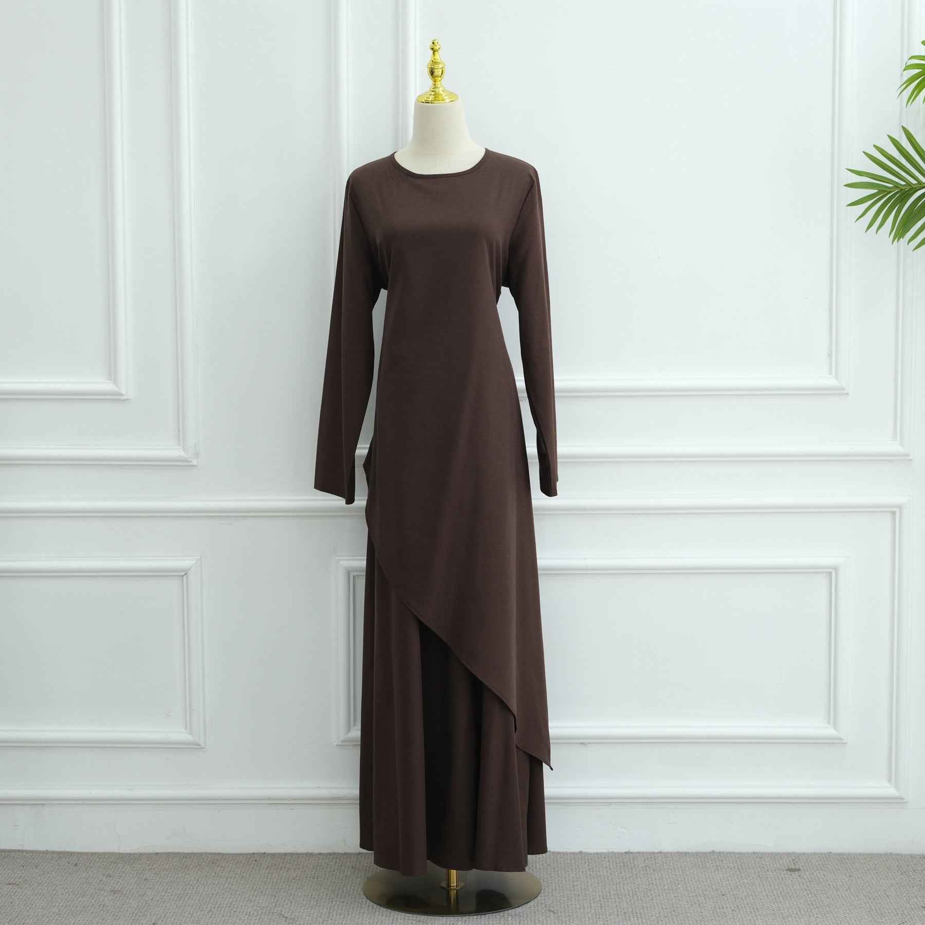 LR1100+LR1101  Elegant Top Paired with Fashion Skirt