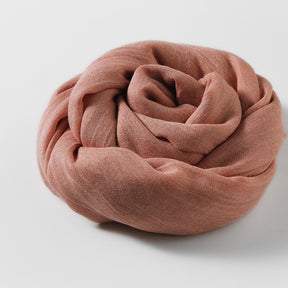 MM02 Women's solid color cotton and linen scarf