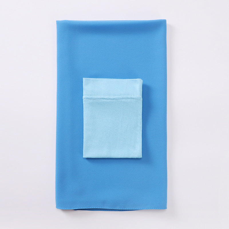 MSL288 Plain Jersey Chiffon Pearl Hijab Undercap