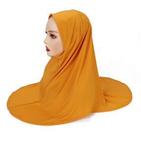 MSL352Double layer round edge headscarf high elastic gauze scarf