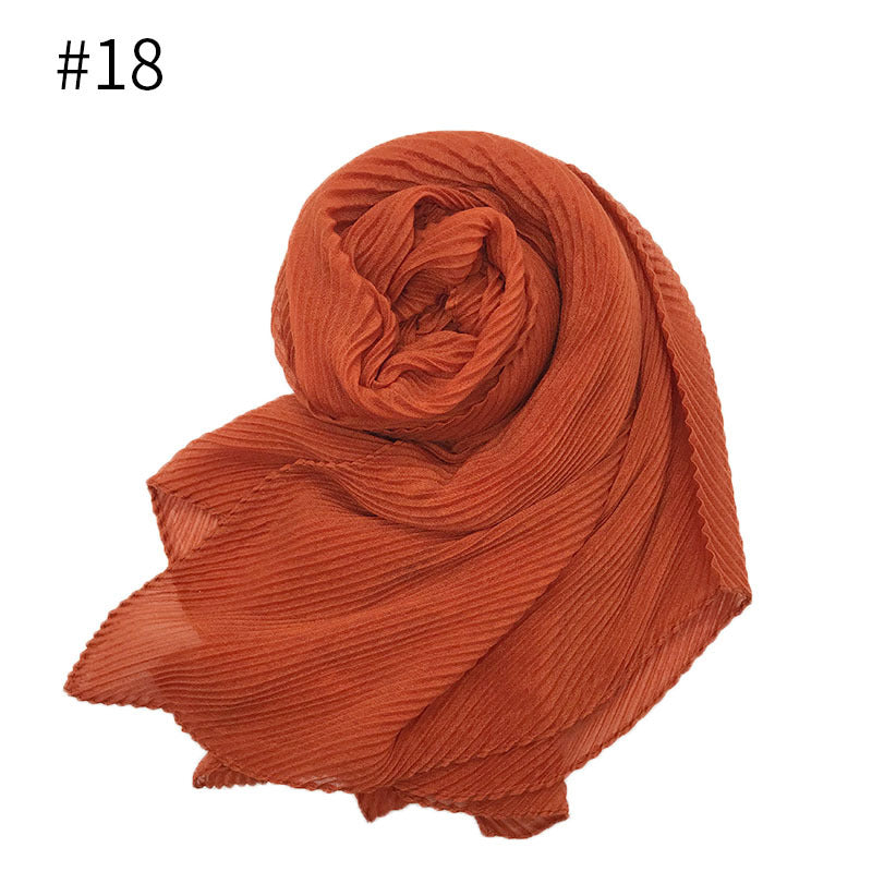 ND349  Plain Breathable Voile Twill Crinkle Hijab