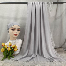 HY002  Elegant Plain Breathable Modal Hijab + Undercap Set