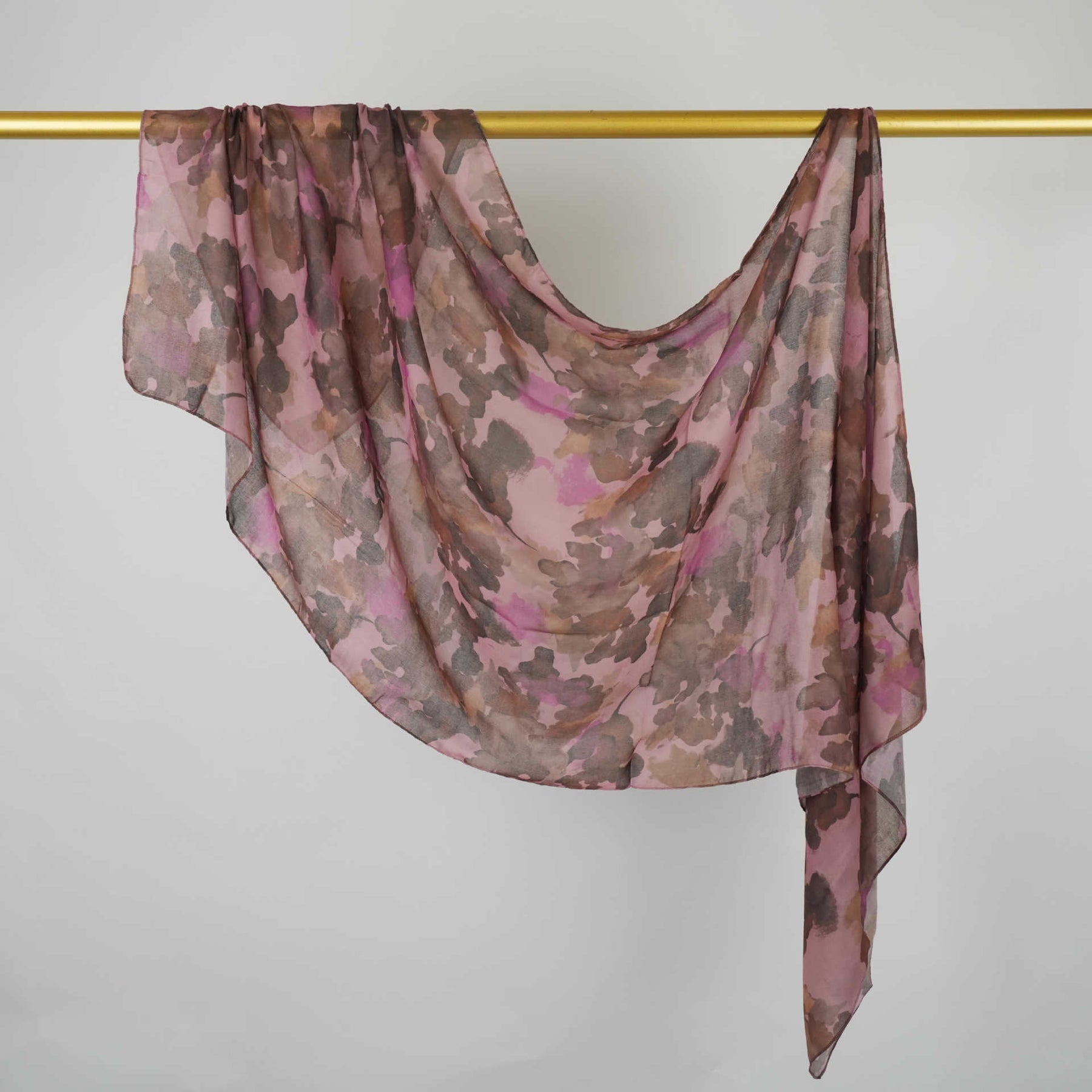 BF007  Polyester-cotton tie-dye watercolor hijab