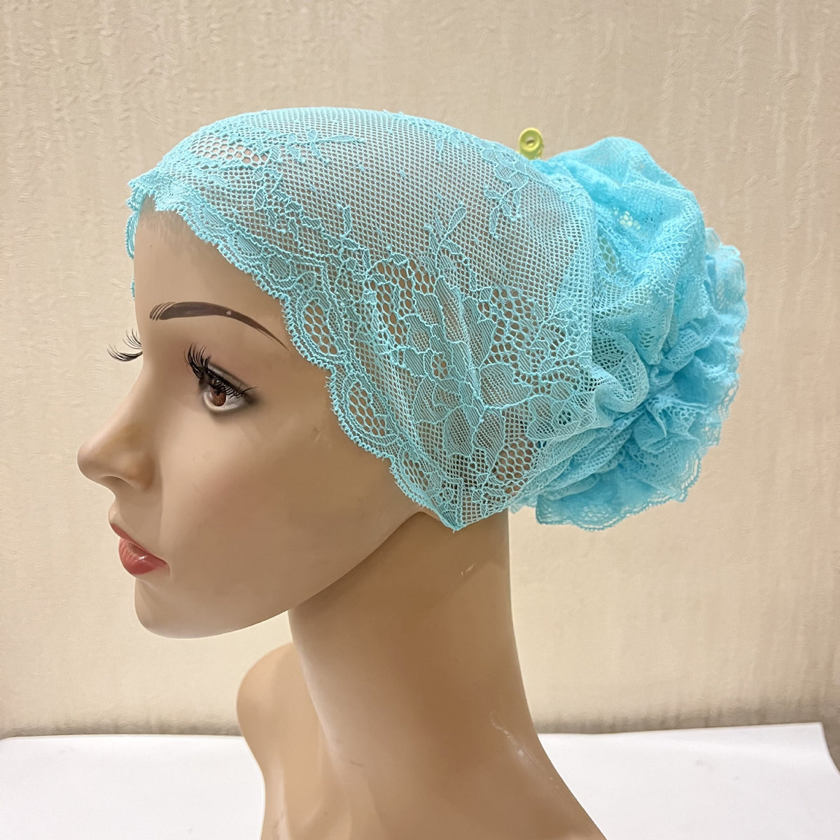 H311 lace Flower hijab turban hat