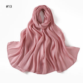 YZ206  Spring and summer new thin soft shiny silk shawl scarf