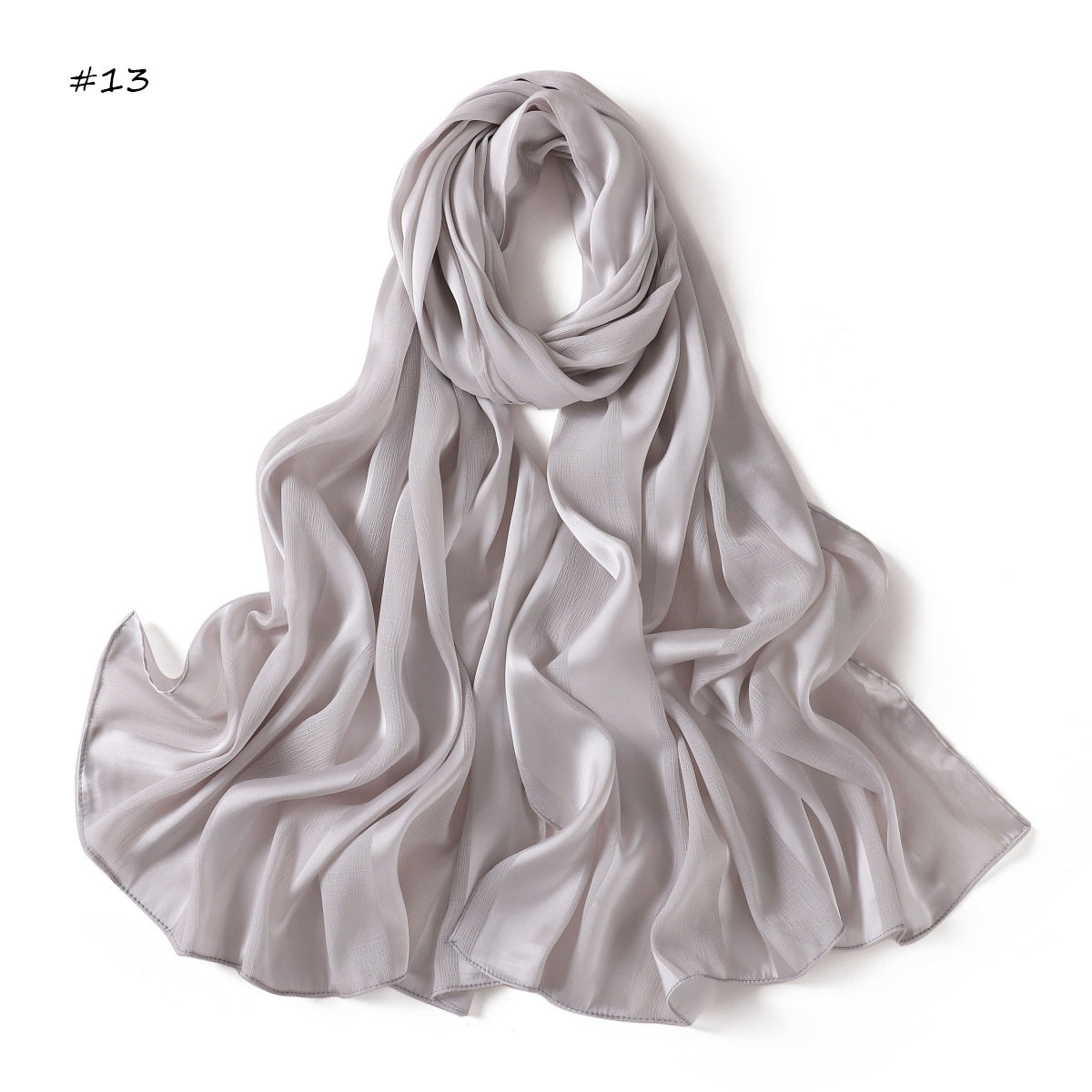 YZ291  Striped Satin Long Scarf Shawl