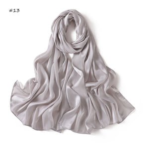YZ291  Striped Satin Long Scarf Shawl
