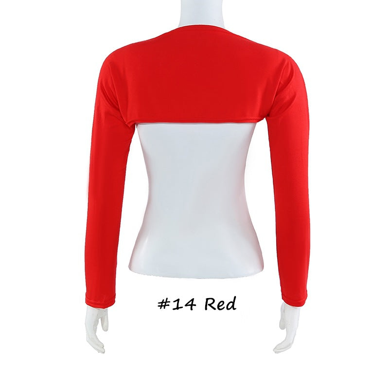 YZ17  Solid color modal cotton bottoming shoulder sleeves