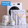 #130-Pineapple 6 Piece Set （Small Medium Large Extra Large Cylinder Bra Bag）