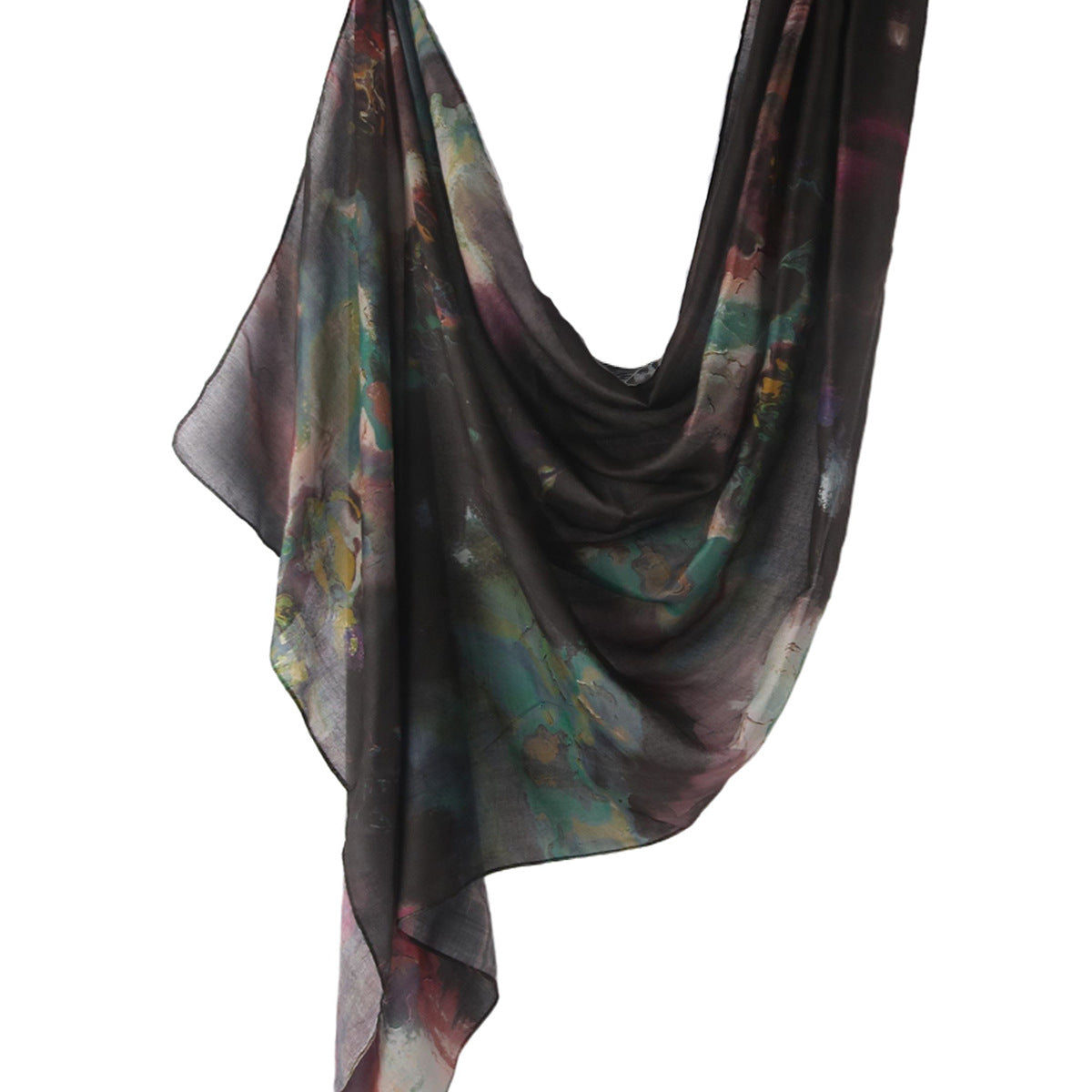 WJ001  Printed Tie-Dye Polyester Long Hijab