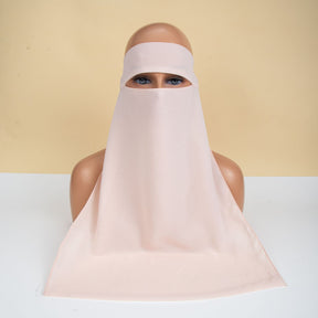 8.6-3  Plain Chiffon Hijab Face Niqabs Veil