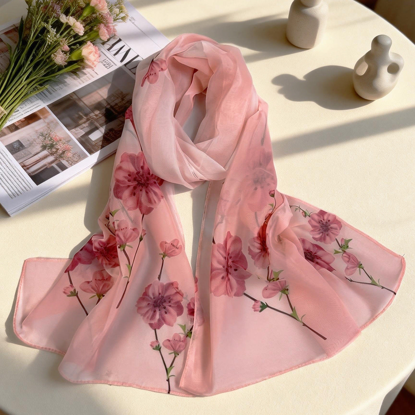 XX2001   Versatile Printed Chiffon Scarf