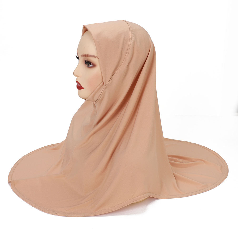 MSL352Double layer round edge headscarf high elastic gauze scarf