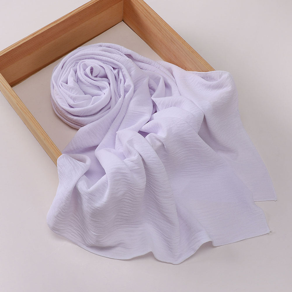 MSL426   Imitation cotton and linen pleated hijab