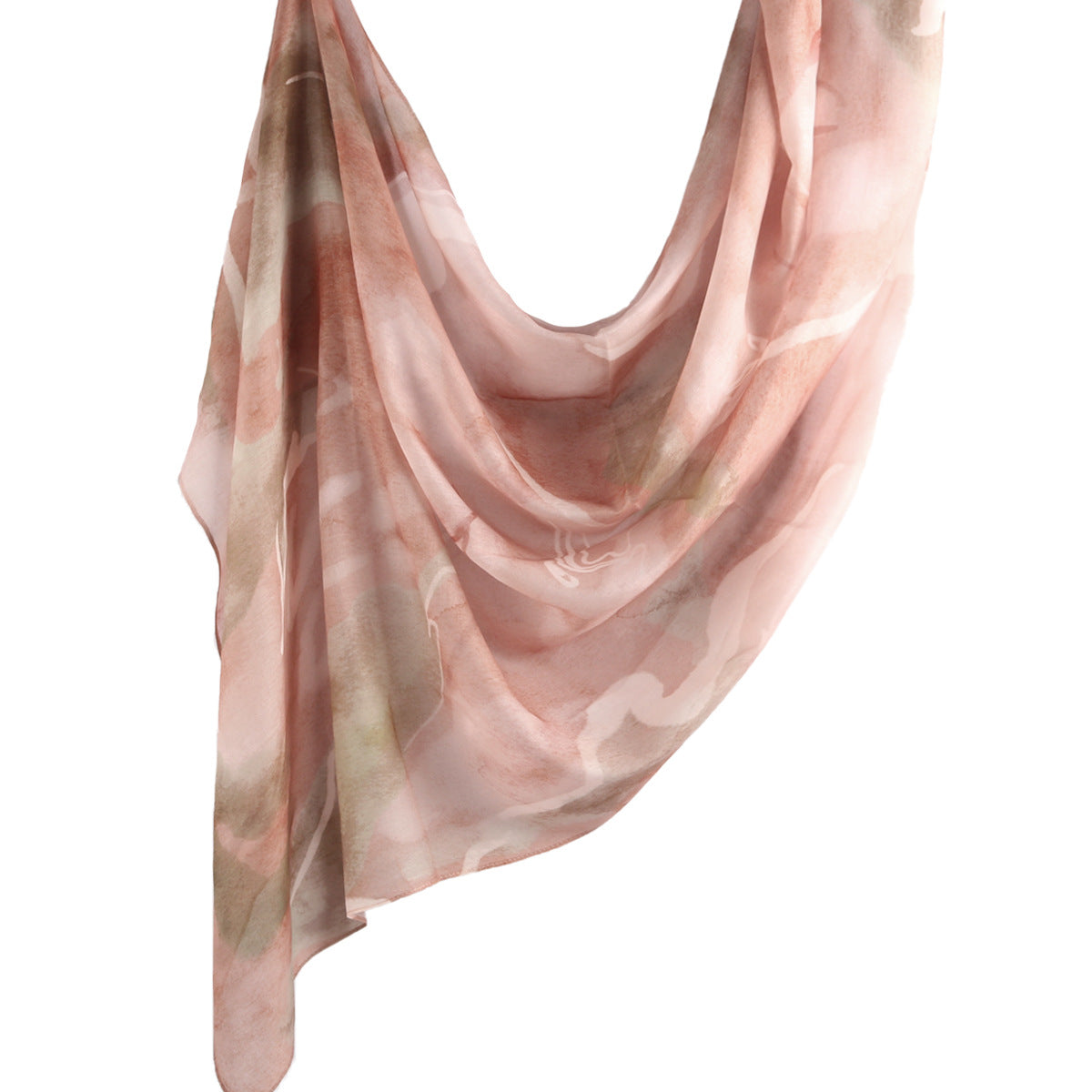 WJ001  Printed Tie-Dye Polyester Long Hijab