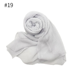 ND349  Plain Breathable Voile Twill Crinkle Hijab