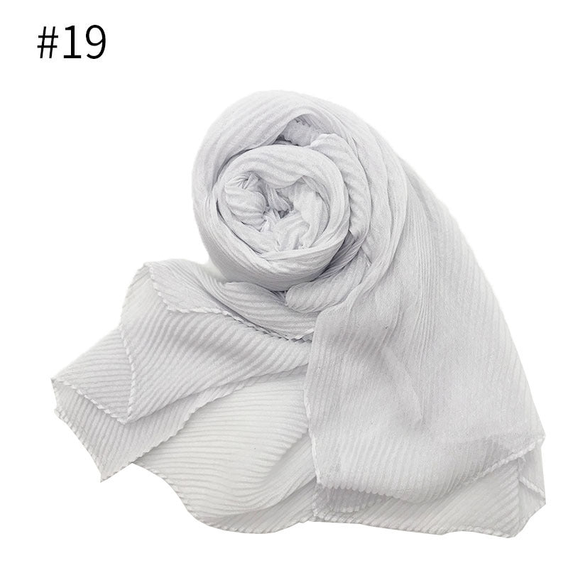 ND349  Plain Breathable Voile Twill Crinkle Hijab