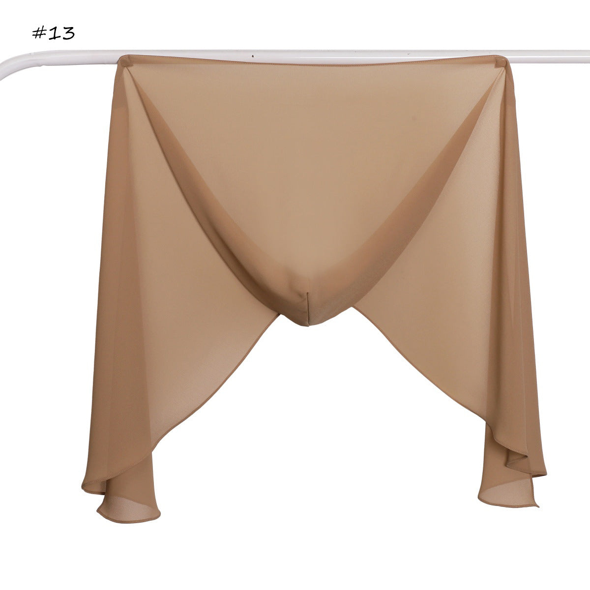 YZ317  Plain Pearl Chiffon Hijab with Built-in Magnetic Closure