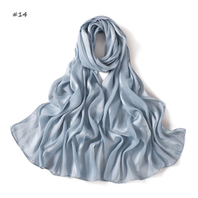 YZ291  Striped Satin Long Scarf Shawl