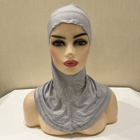 H173 Modal mercerized cotton plain instant hijab turban hat