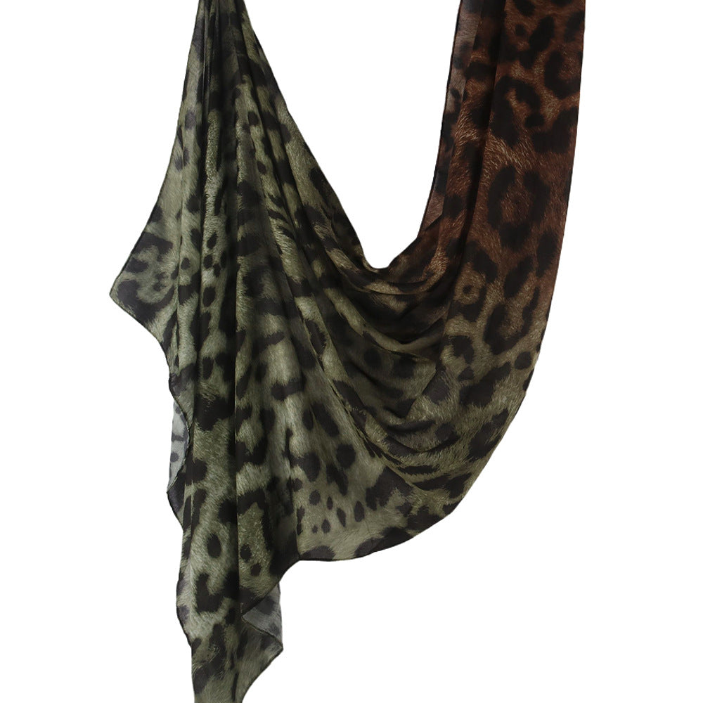 WJ001  Printed Tie-Dye Polyester Long Hijab