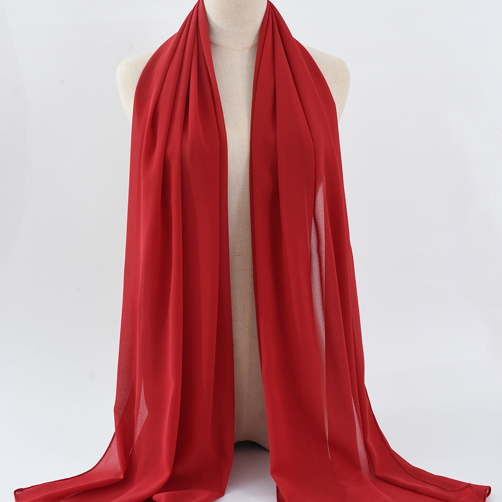 G50 132 warna Tudung chiffon mutiara